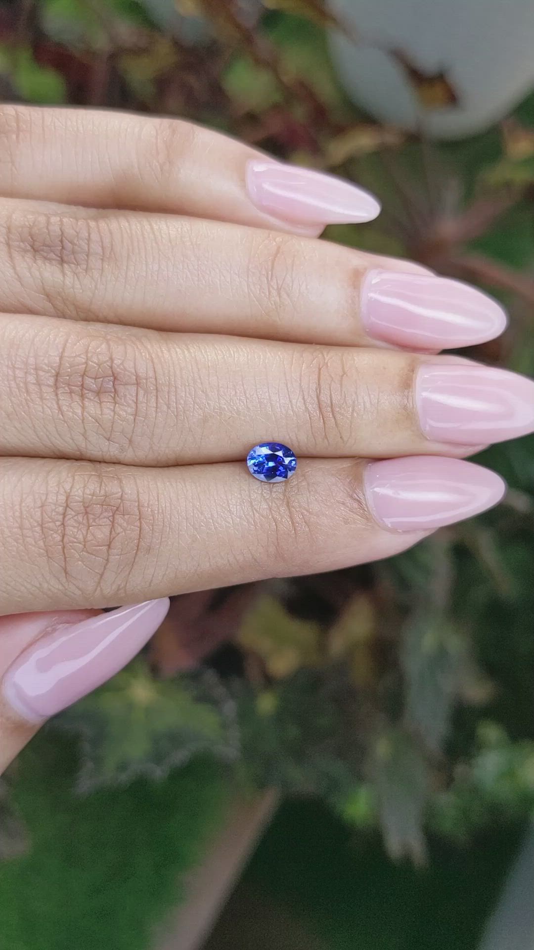 0.58 Ct. Blue Sapphire from Ceylon (Sri Lanka) Size Video