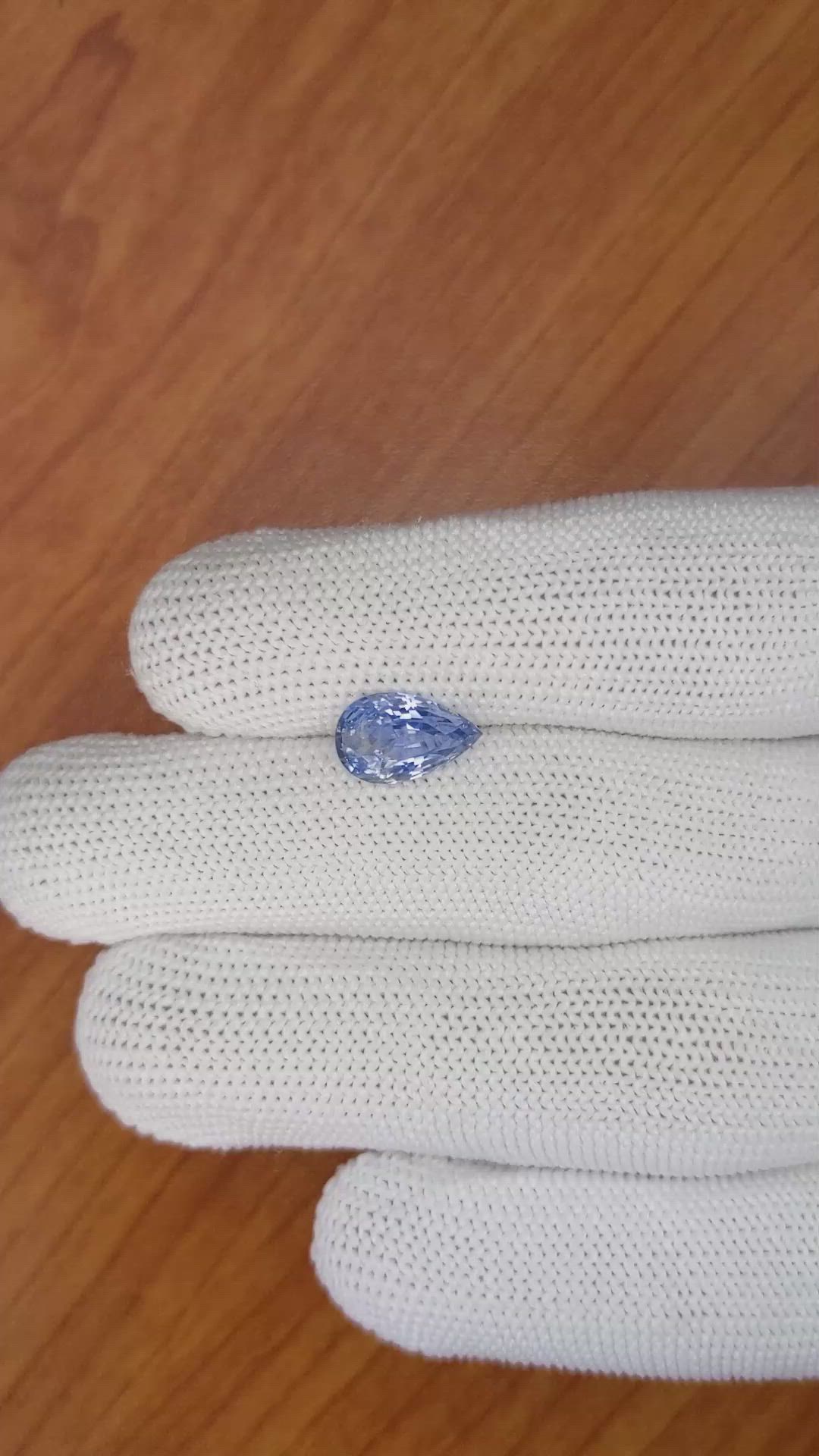 2.84 Ct. Blue Sapphire from Ceylon (Sri Lanka) Size Video