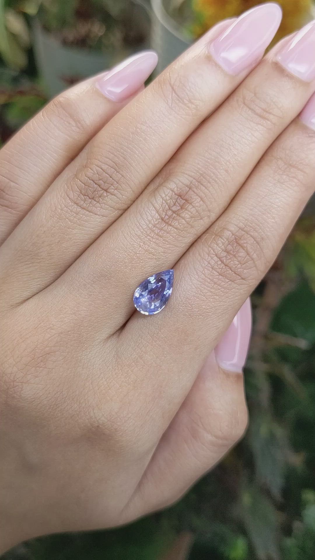 2.84 Ct. Blue Sapphire from Ceylon (Sri Lanka) Size Video