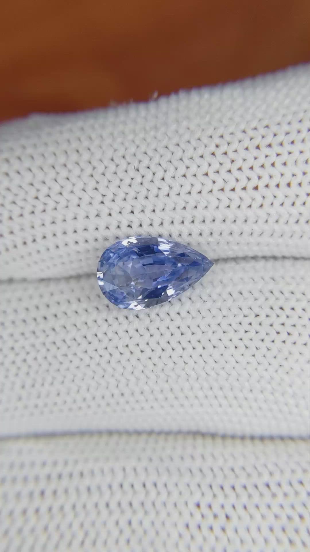 2.84 Ct. Blue Sapphire from Ceylon (Sri Lanka) Size Video