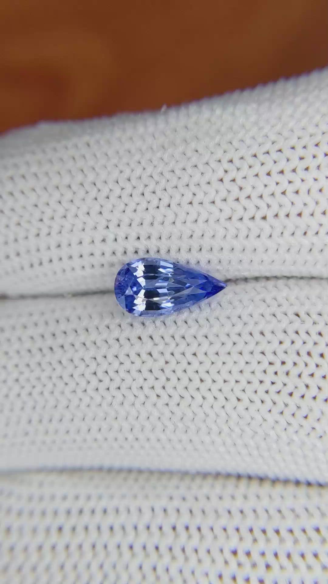 1.49 Ct. Blue Sapphire from Ceylon (Sri Lanka) Size Video