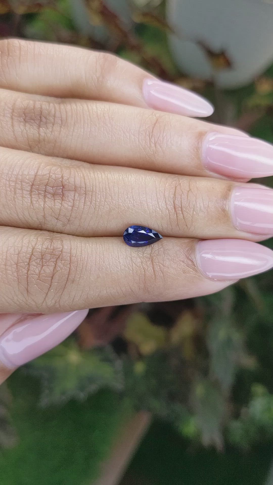 0.88 Ct. Blue Sapphire from Ceylon (Sri Lanka) Size Video