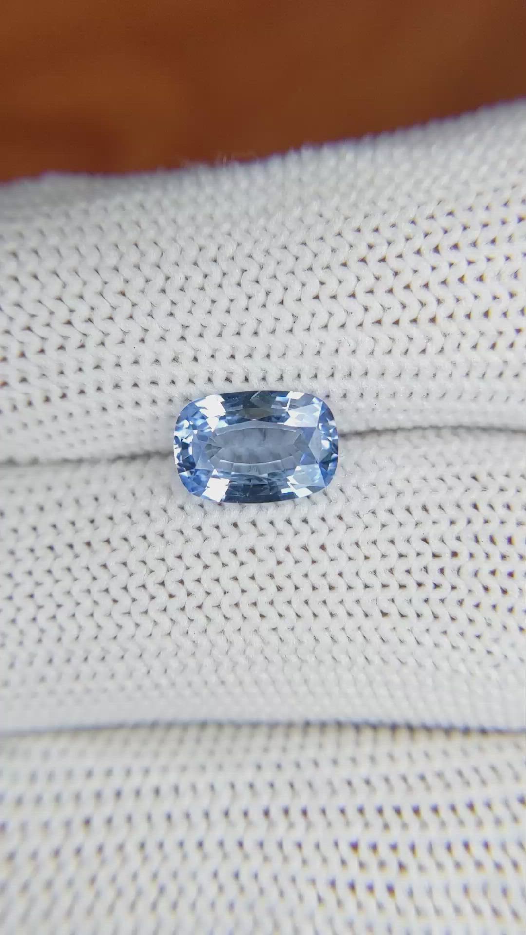 1.80 Ct. Blue Sapphire from Ceylon (Sri Lanka) Size Video