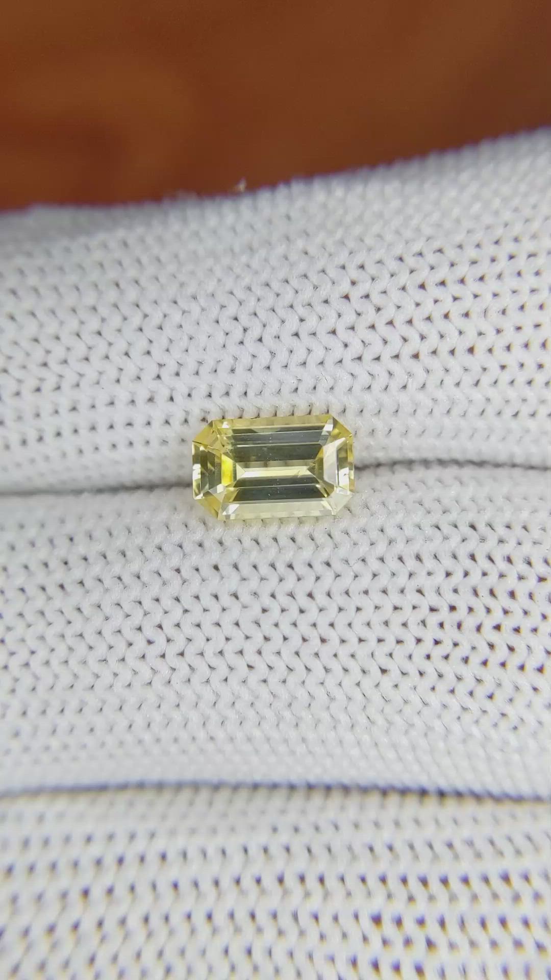 1.76 Ct. Yellow Sapphire from Ceylon (Sri Lanka) Size Video