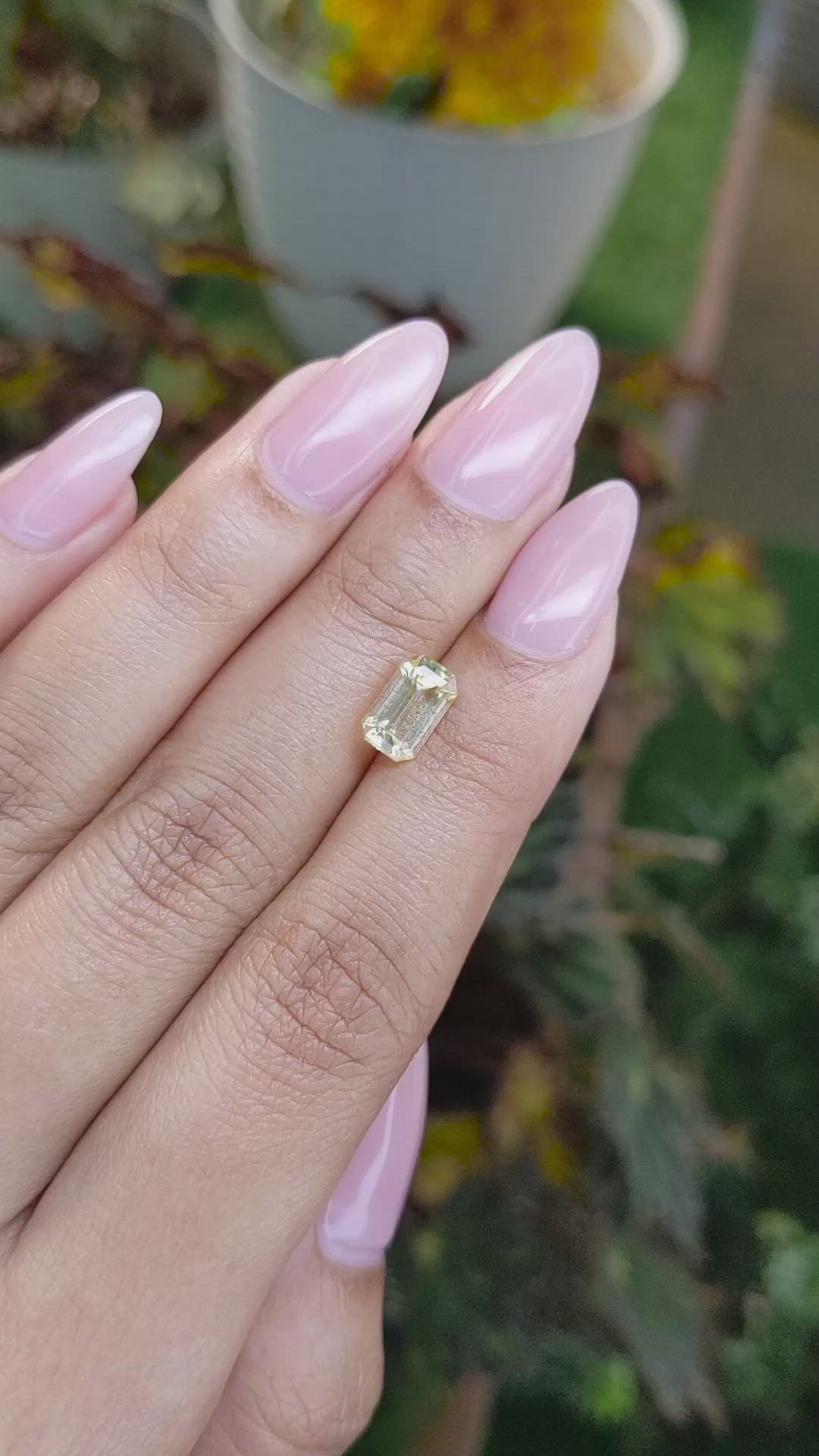 1.76 Ct. Yellow Sapphire from Ceylon (Sri Lanka) Size Video