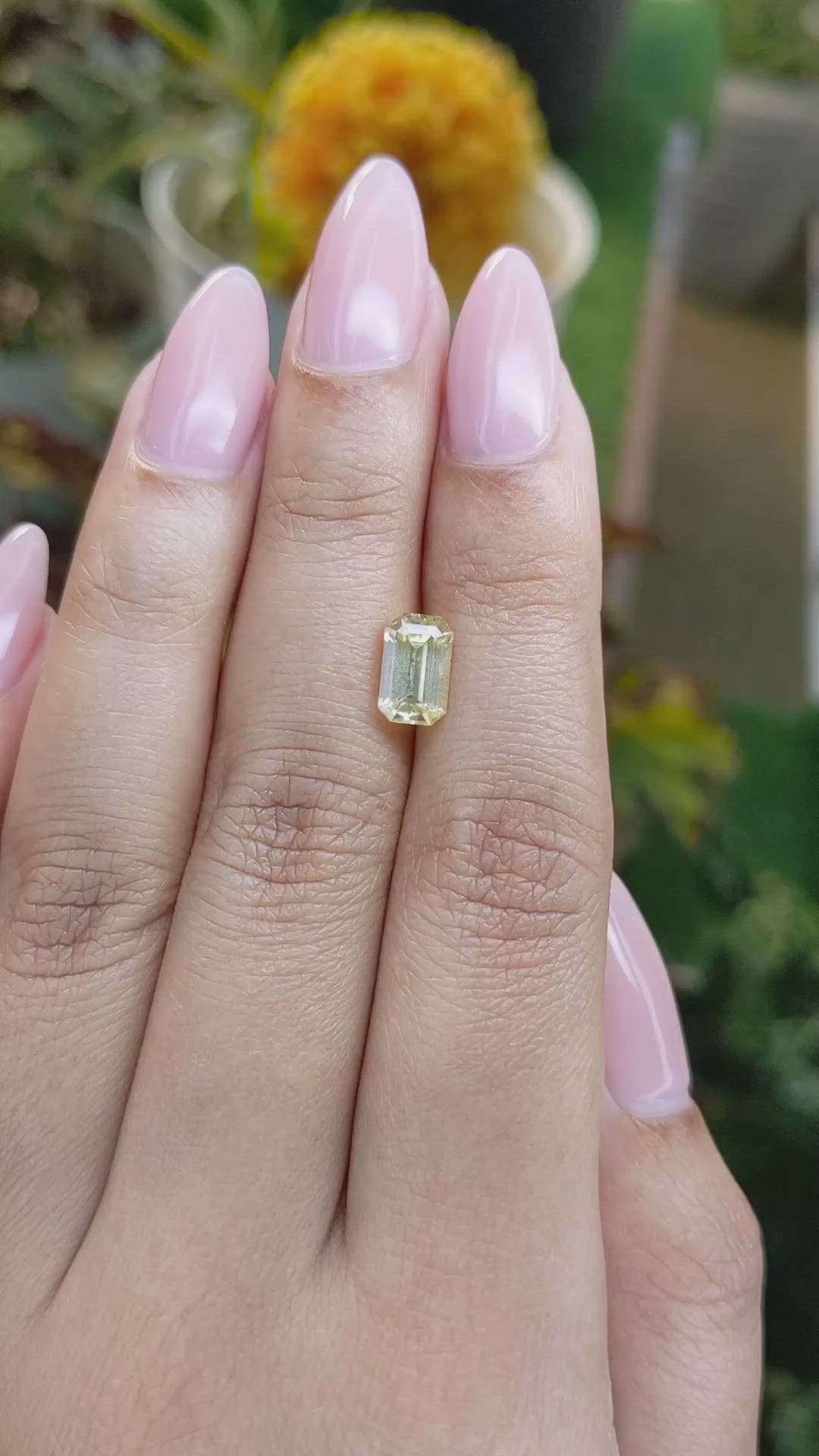1.76 Ct. Yellow Sapphire from Ceylon (Sri Lanka) Size Video