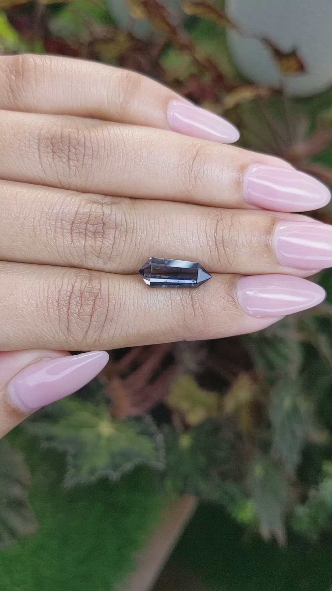 3.78 Ct. Greyish Blue Sapphire Crystal from Ceylon (Sri Lanka) Size Video