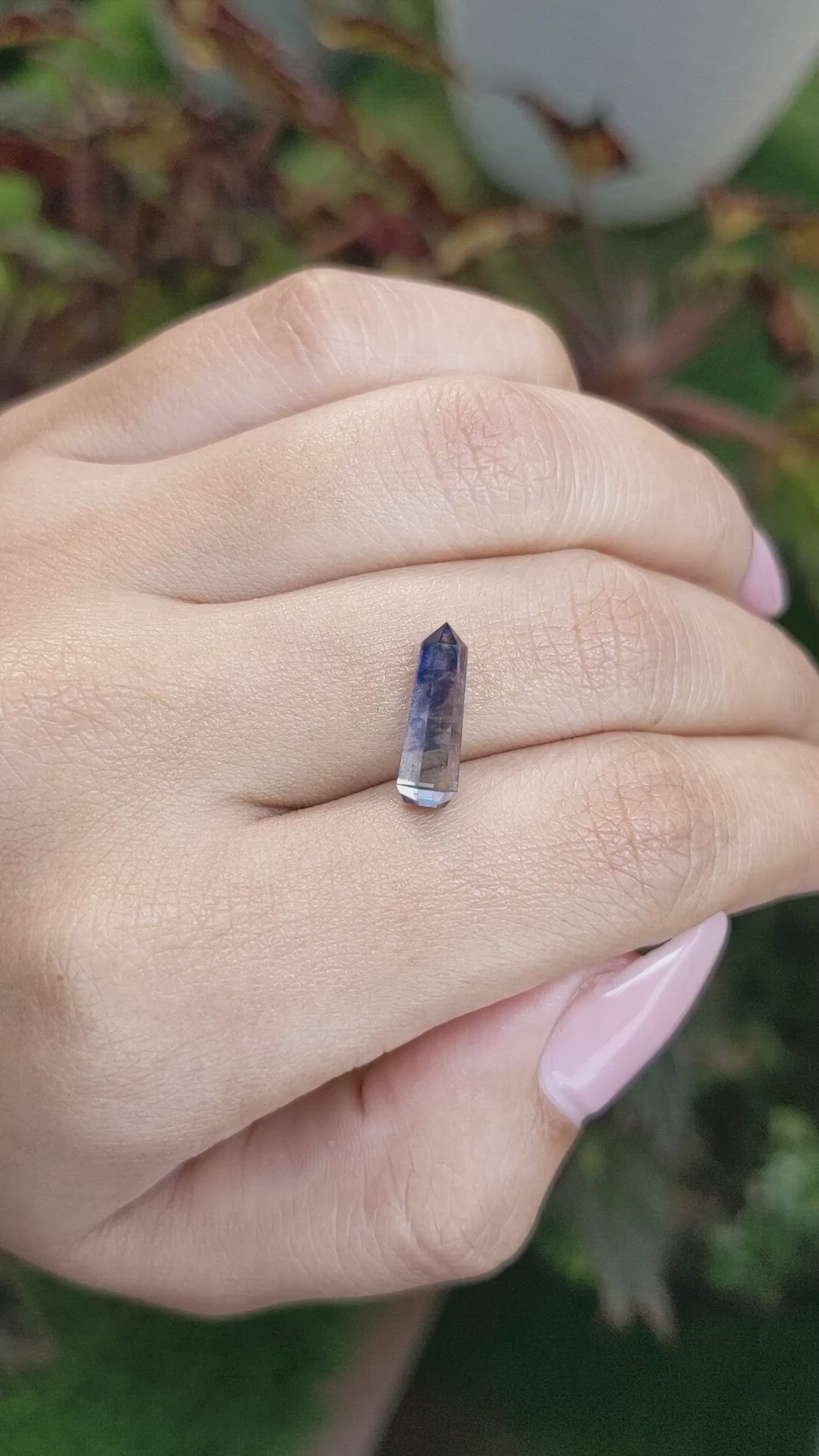 2.76 Ct. Bi Color Rough Sapphire Crystal from Ceylon (Sri Lanka) Size Video