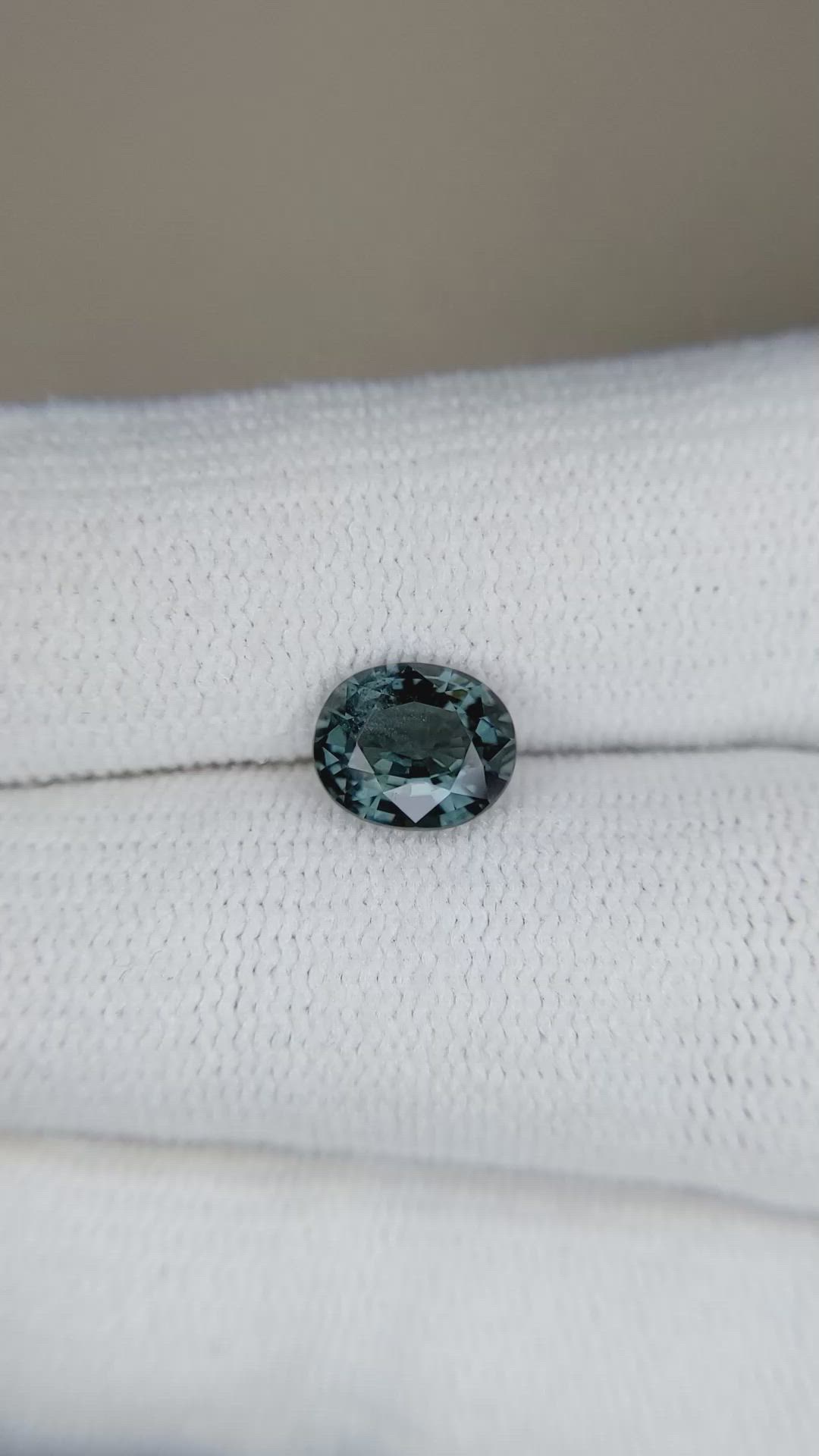 1.42 Ct. Greenish Blue Sapphire from Madagascar Size Video