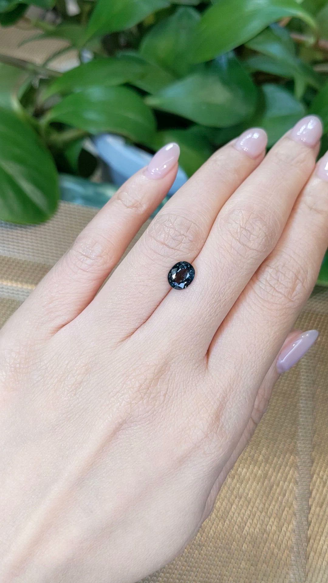 1.42 Ct. Greenish Blue Sapphire from Madagascar Size Video