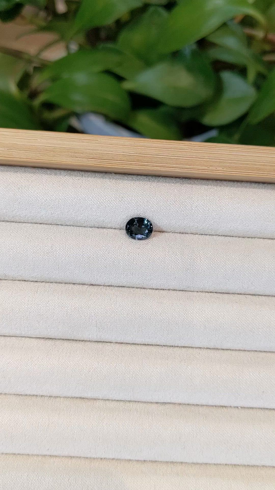 1.42 Ct. Greenish Blue Sapphire from Madagascar Size Video