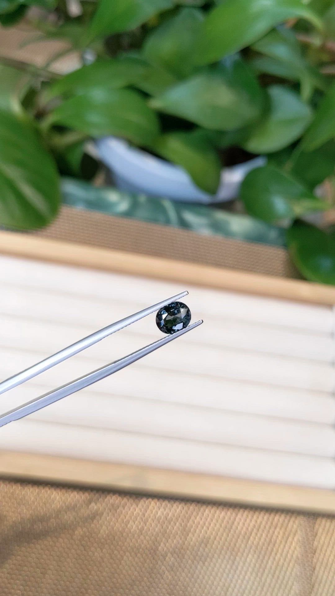 1.42 Ct. Greenish Blue Sapphire from Madagascar Size Video