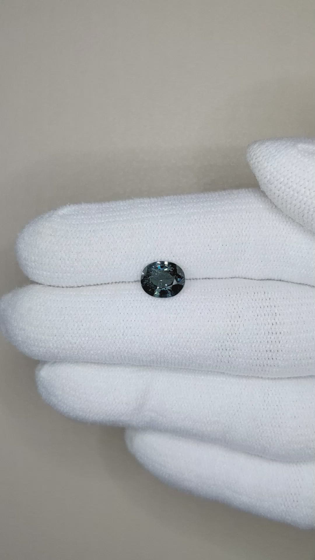 1.42 Ct. Greenish Blue Sapphire from Madagascar Size Video