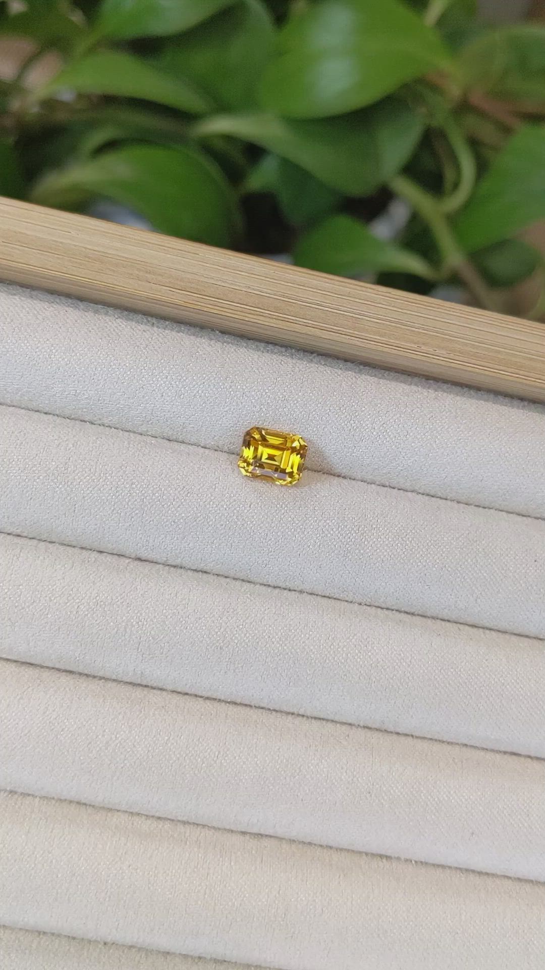 3.12 Ct. Orangish Yellow Sapphire from Ceylon (Sri Lanka) Size Video