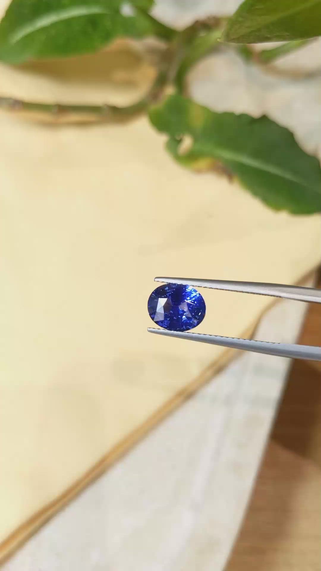 3.05 Ct. Blue Sapphire from Ceylon (Sri Lanka) Size Video