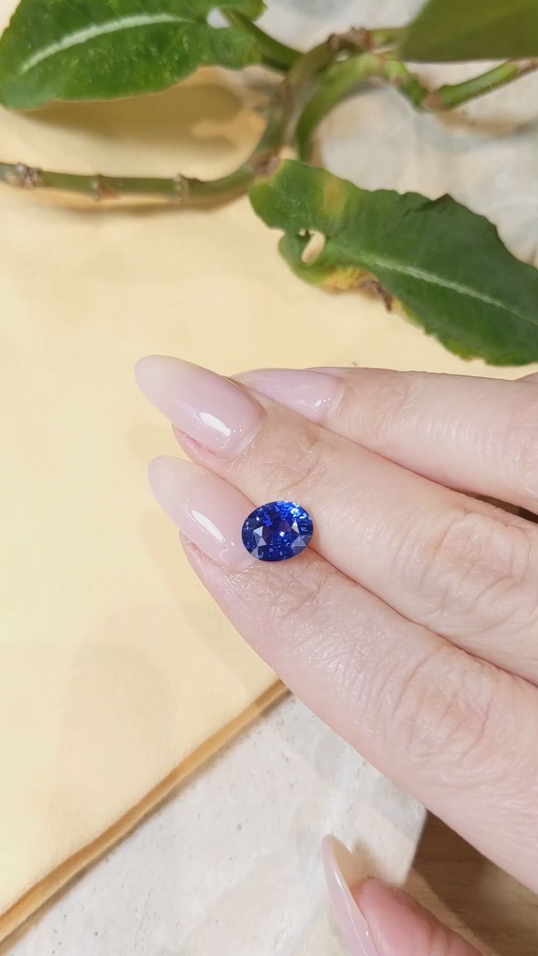 3.05 Ct. Blue Sapphire from Ceylon (Sri Lanka) Size Video