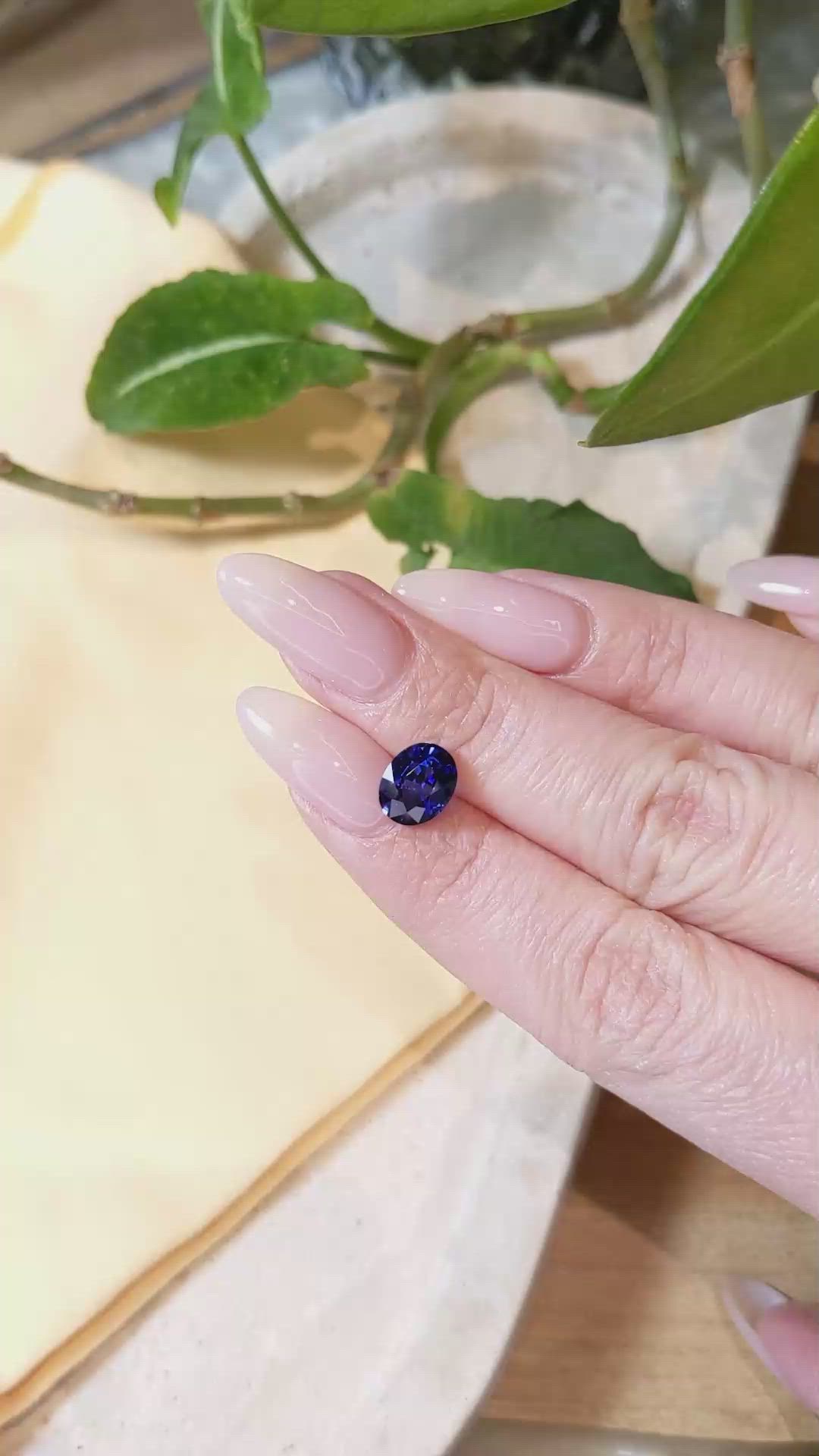 2.52 Ct. Blue Sapphire from Ceylon (Sri Lanka) Size Video