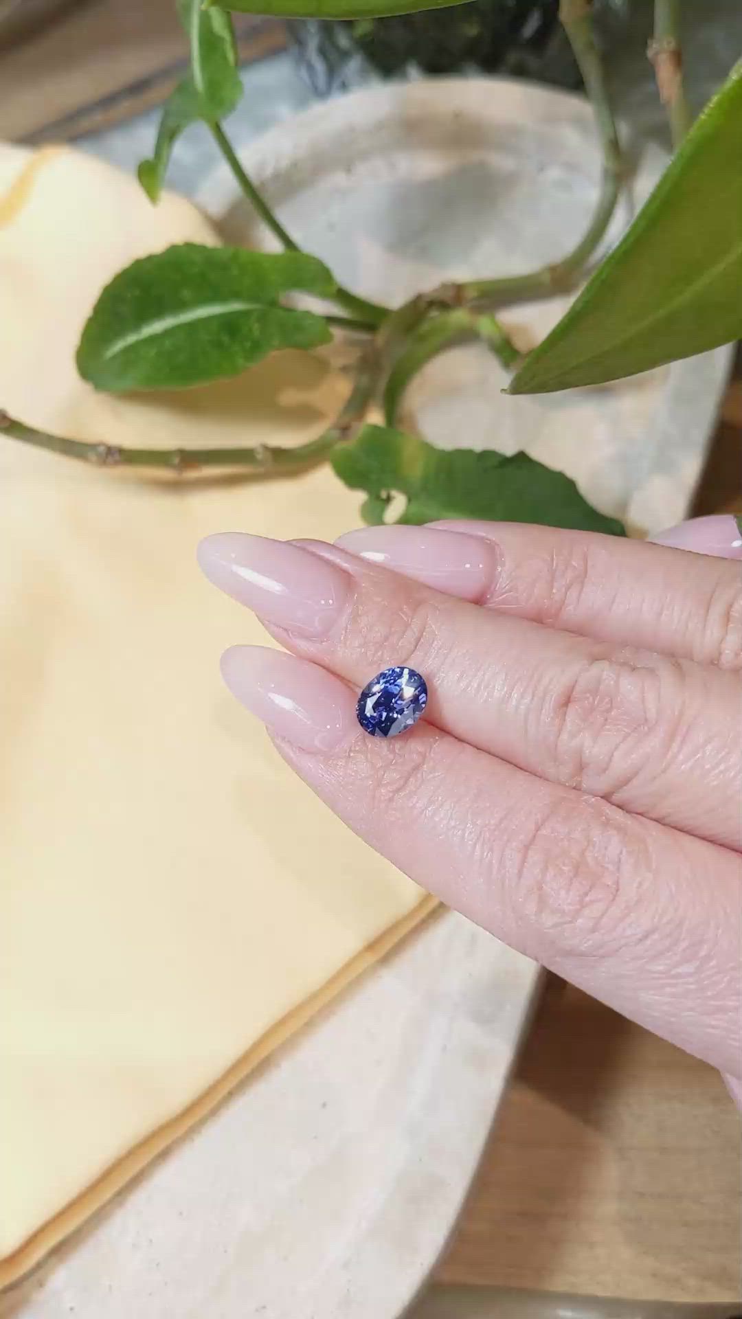 2.54 Ct. Blue Sapphire from Ceylon (Sri Lanka) Size Video