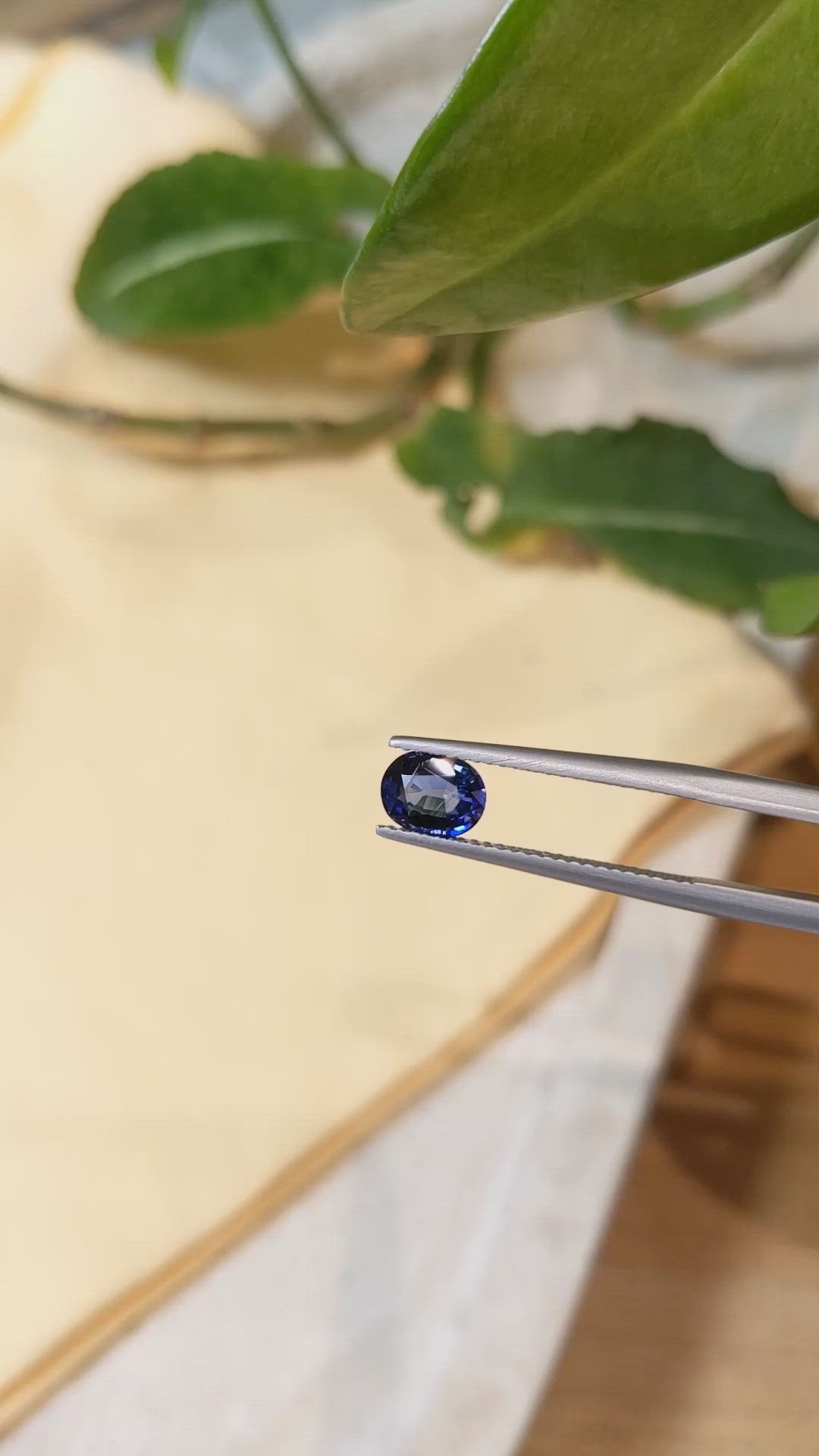 1.04 Ct. Blue Sapphire from Ceylon (Sri Lanka) Size Video
