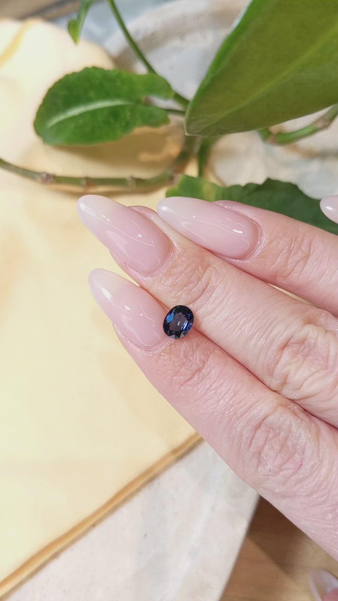 1.04 Ct. Blue Sapphire from Ceylon (Sri Lanka) Size Video