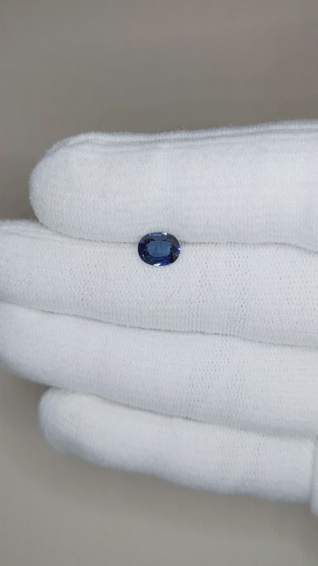 1.04 Ct. Blue Sapphire from Ceylon (Sri Lanka) Size Video