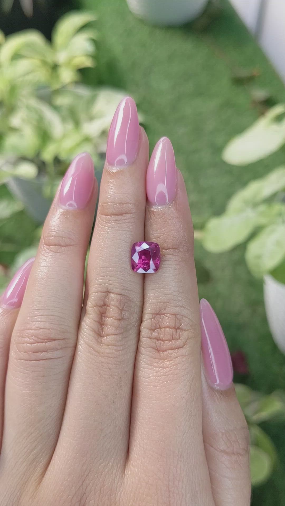 2.35 Ct. Reddish Pink Sapphire from Mozambique Size Video