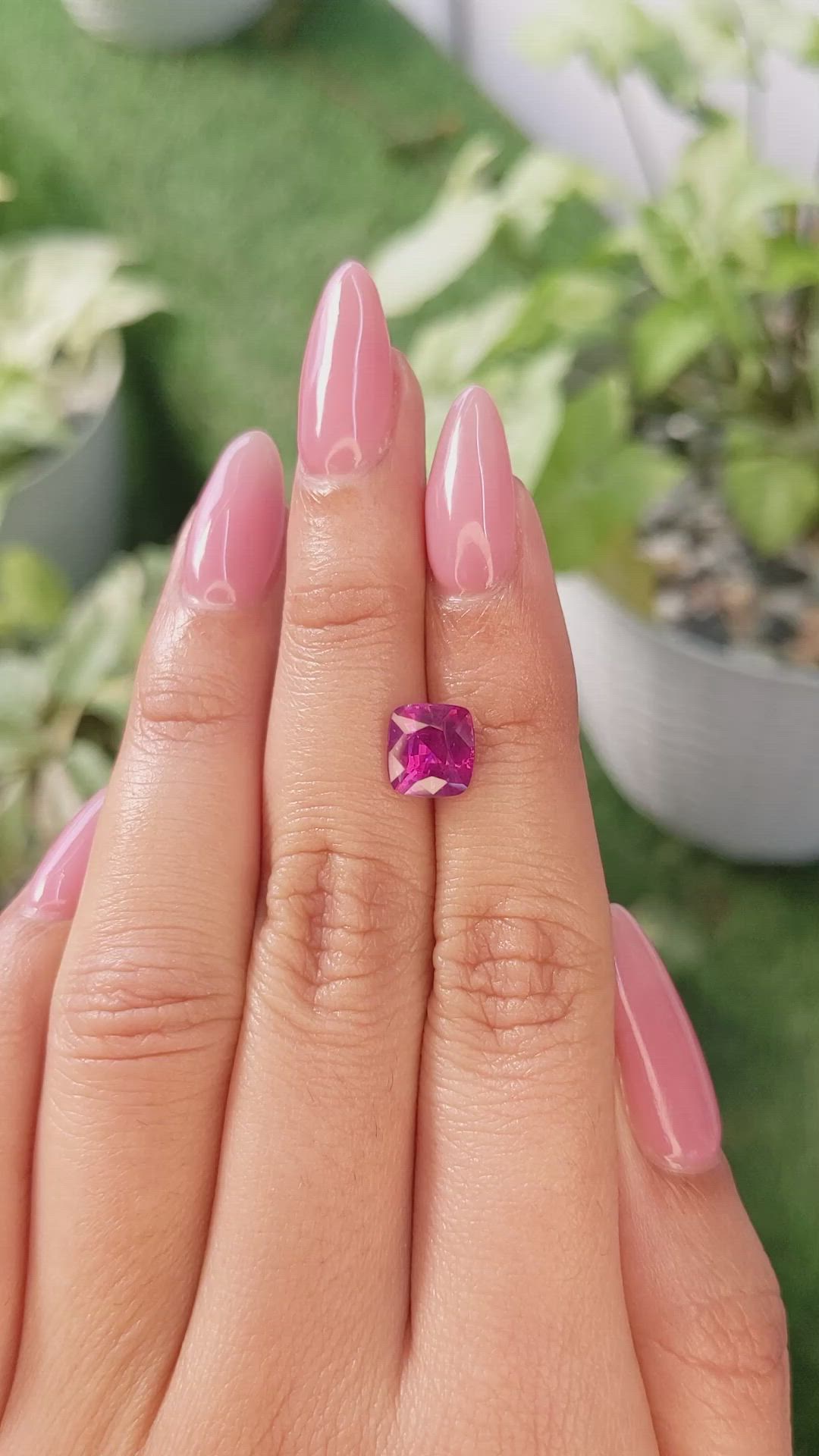 2.35 Ct. Reddish Pink Sapphire from Mozambique Size Video