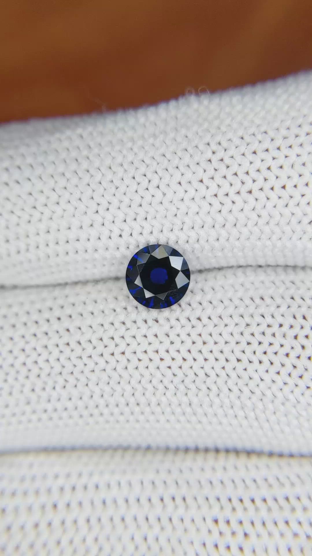 0.87 Ct. Blue Sapphire from Ceylon (Sri Lanka) Size Video