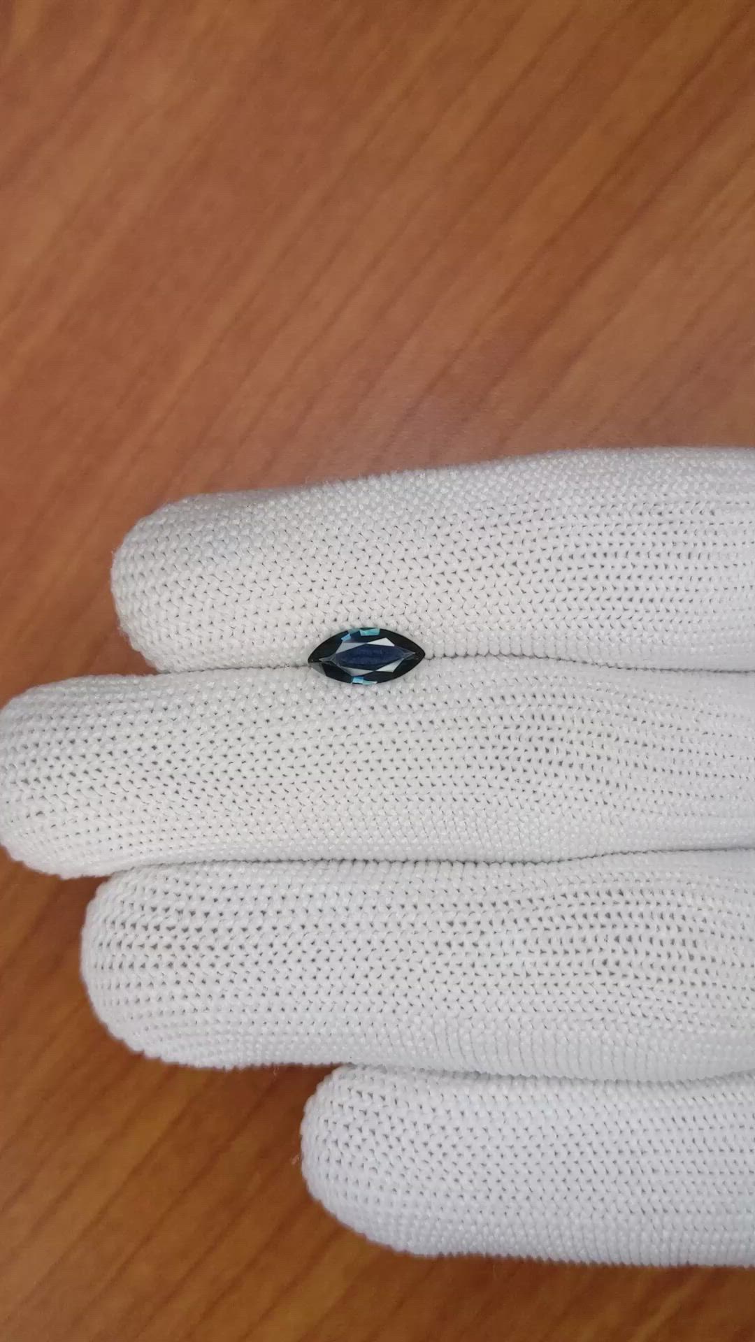 0.85 Ct. Greenish Blue Sapphire from Madagascar Size Video