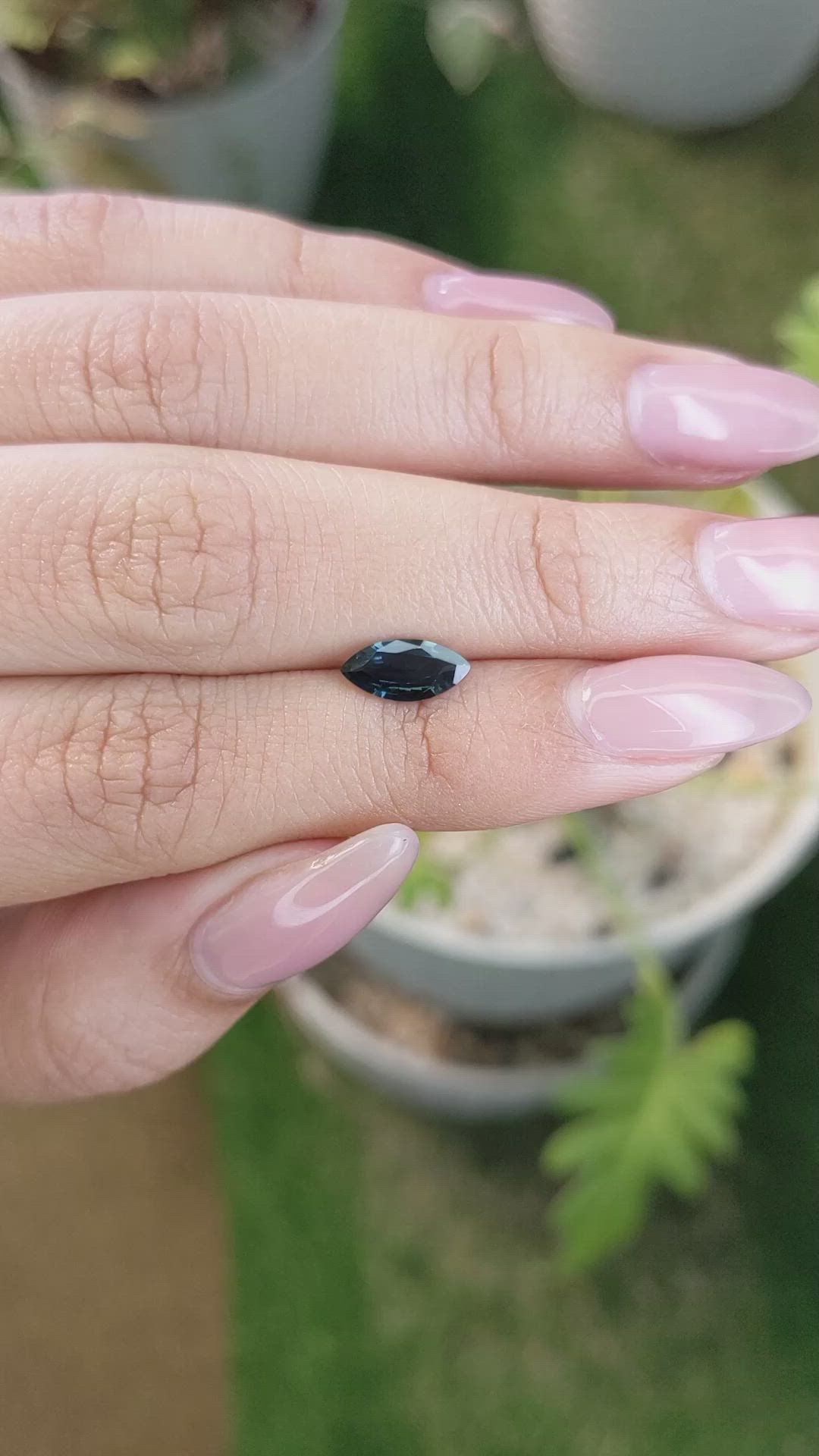 0.85 Ct. Greenish Blue Sapphire from Madagascar Size Video