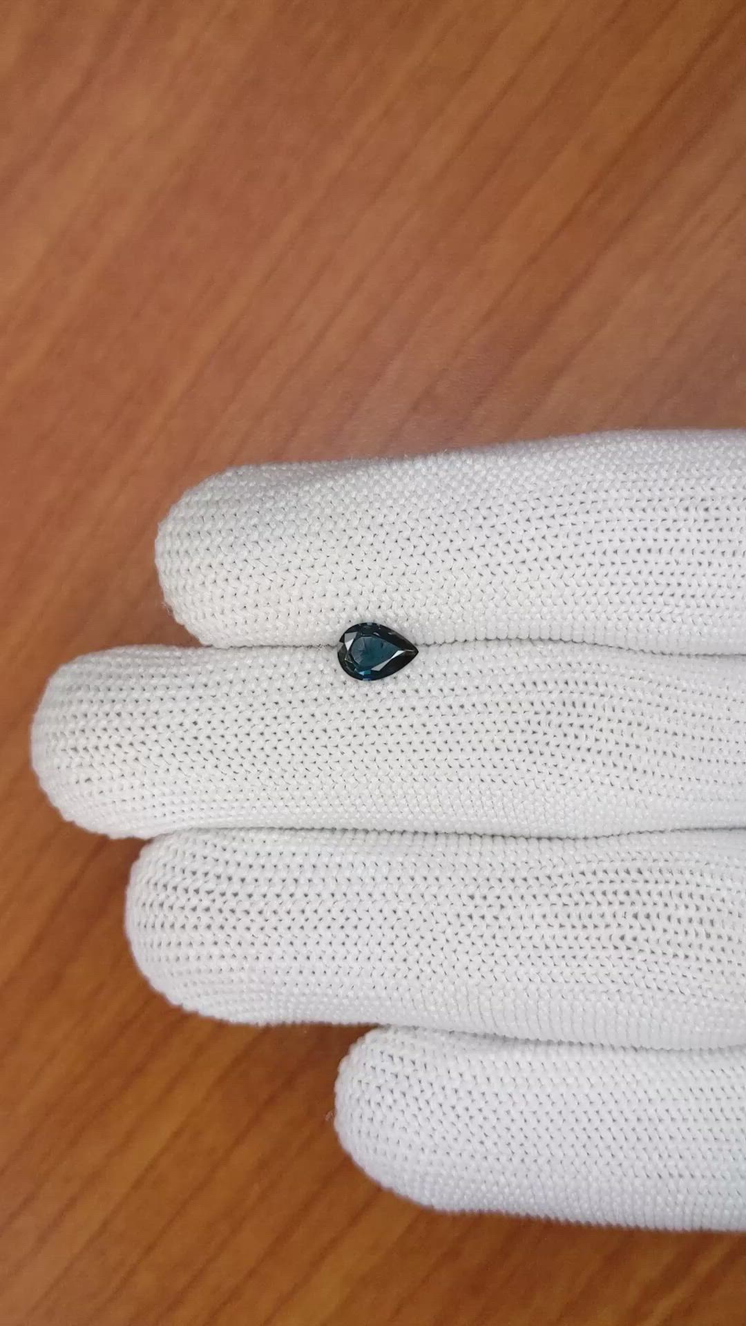 0.62 Ct. Greenish Blue Sapphire from Madagascar Size Video