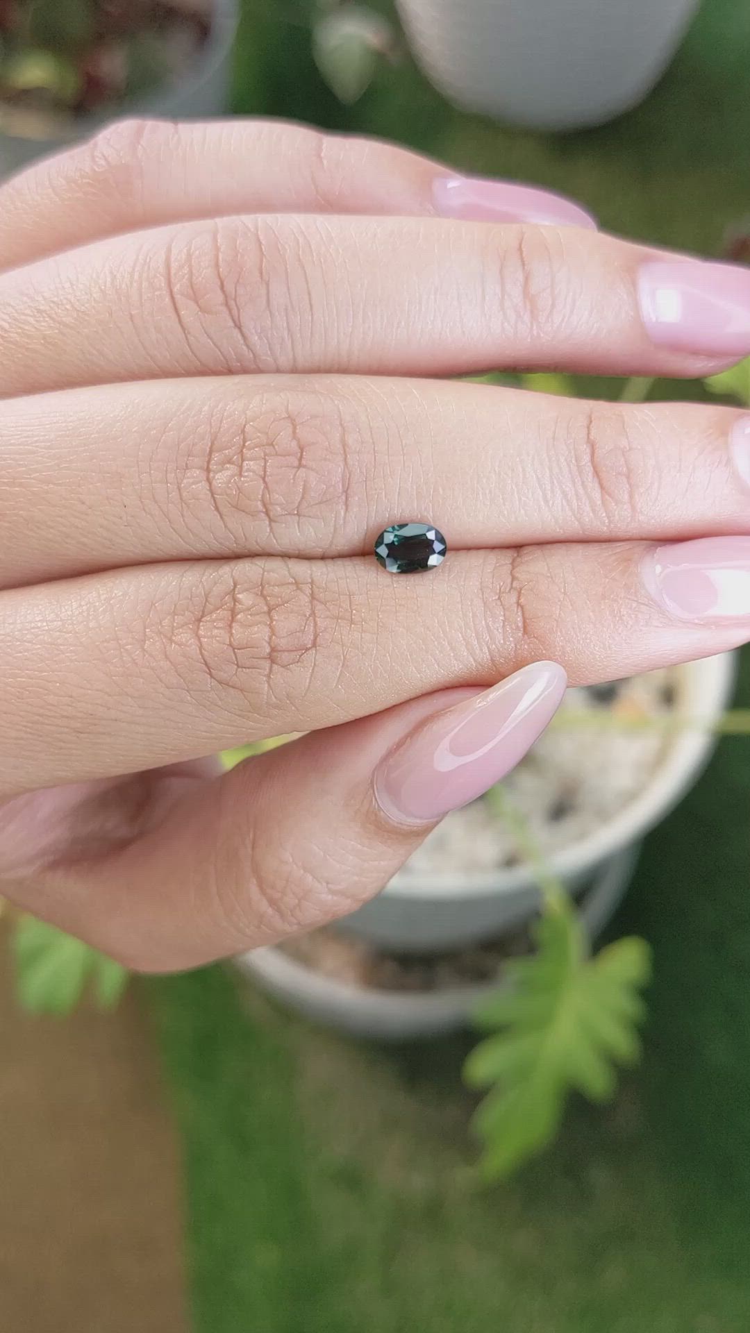 0.62 Ct. Green Sapphire from Madagascar Size Video