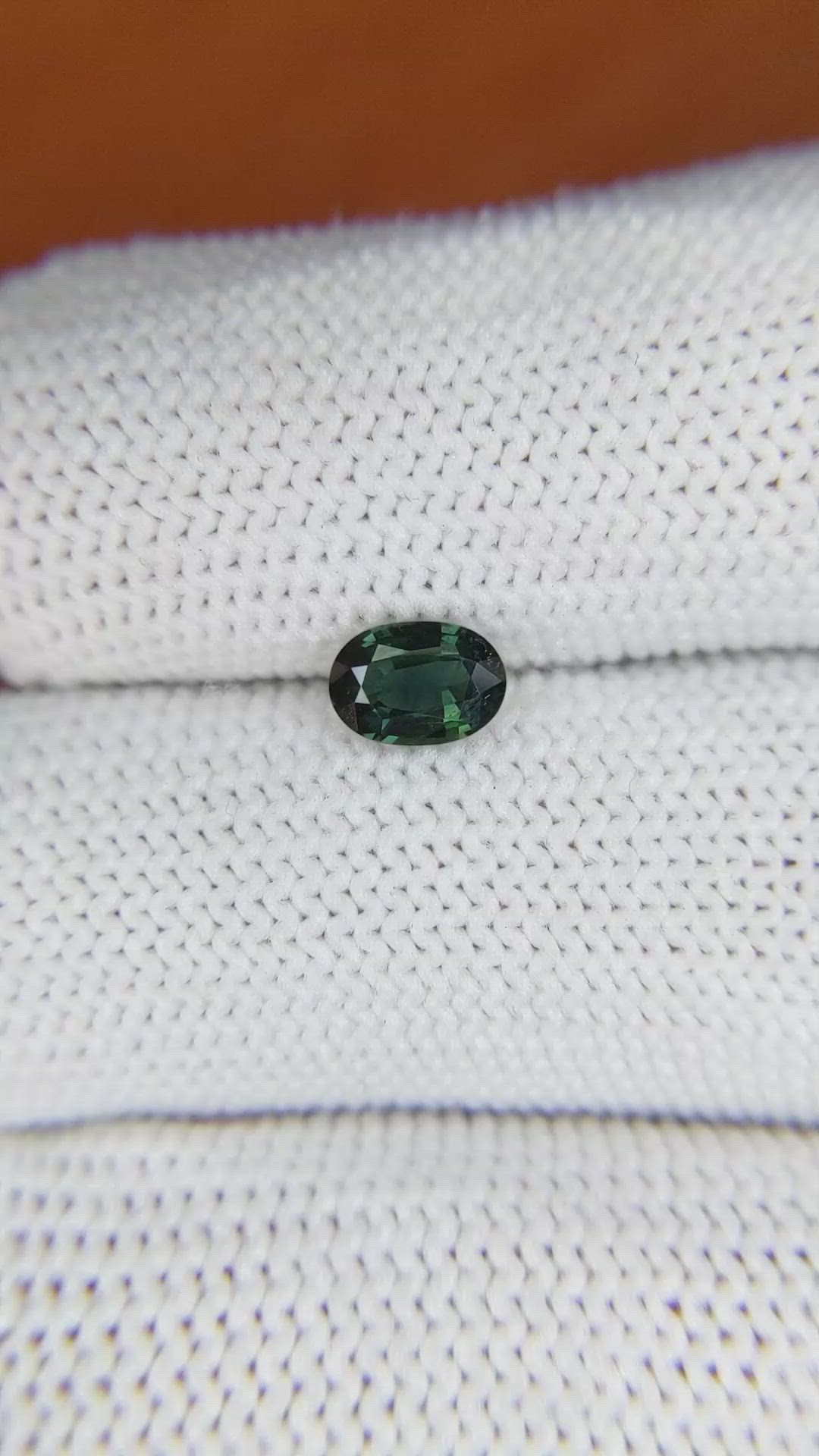 0.62 Ct. Green Sapphire from Madagascar Size Video