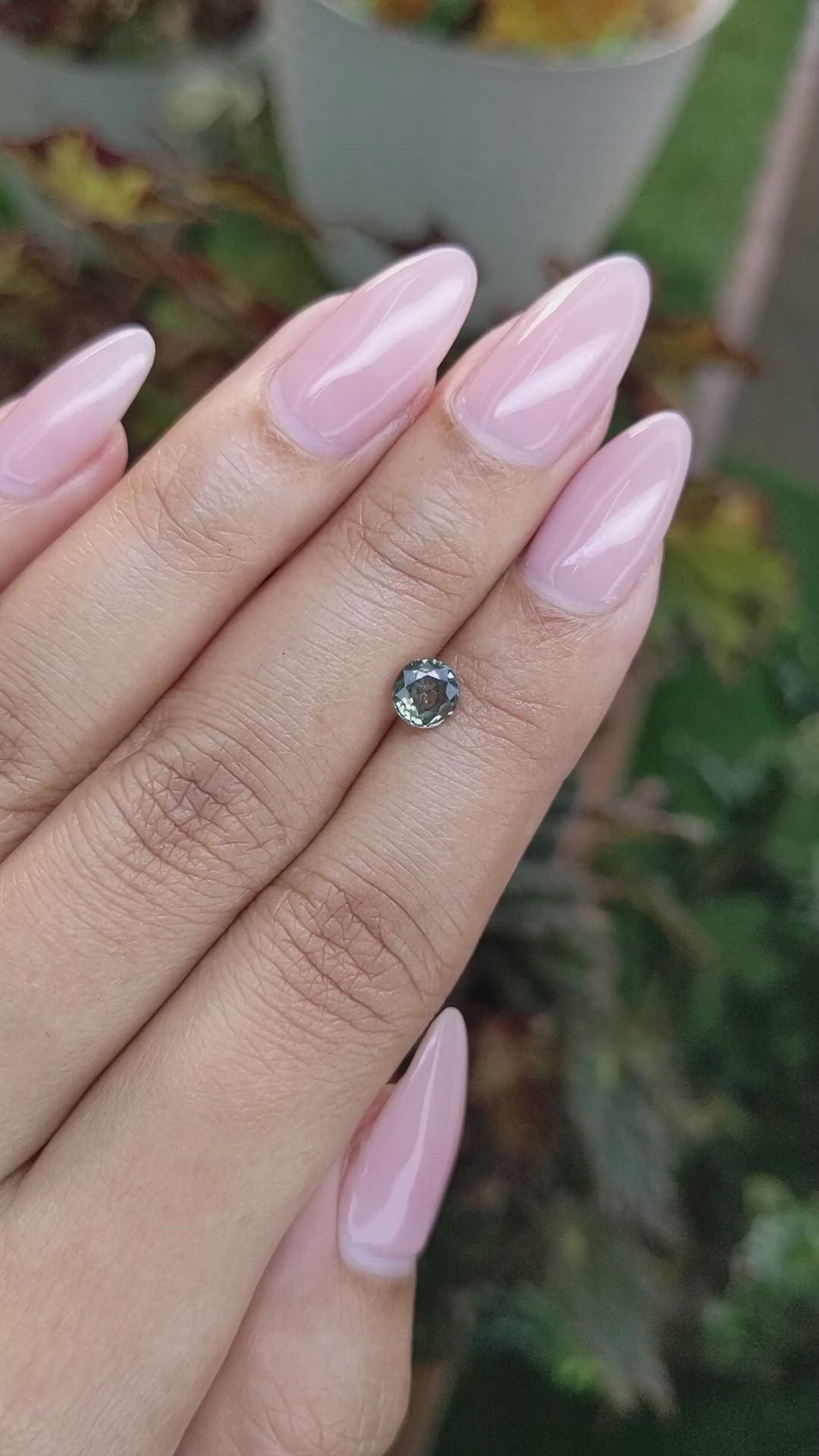 0.82 Ct. Green Sapphire from Madagascar Size Video