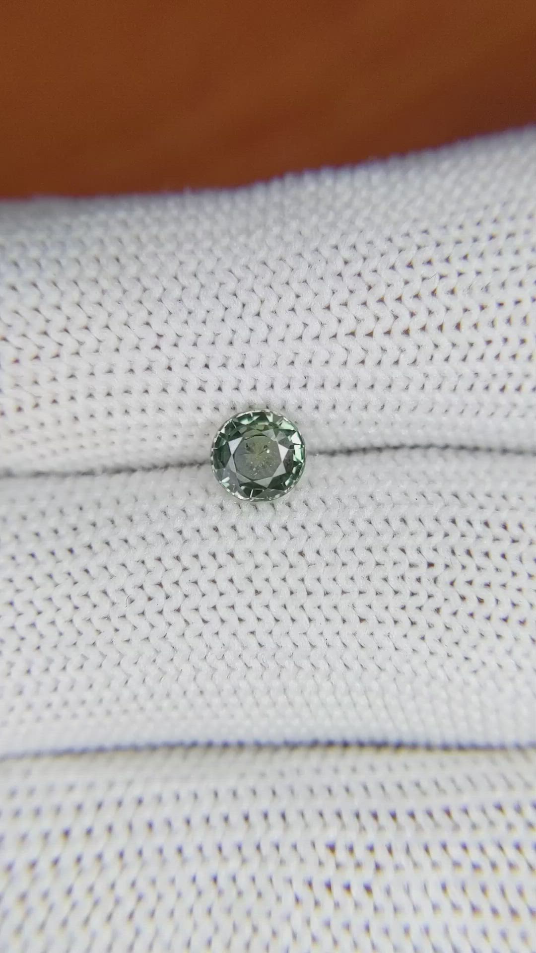 0.82 Ct. Green Sapphire from Madagascar Size Video
