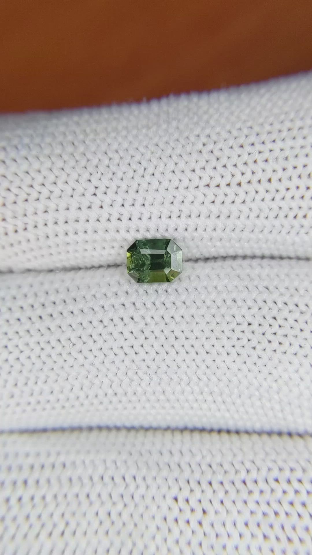 0.65 Ct. Green Sapphire from Madagascar Size Video