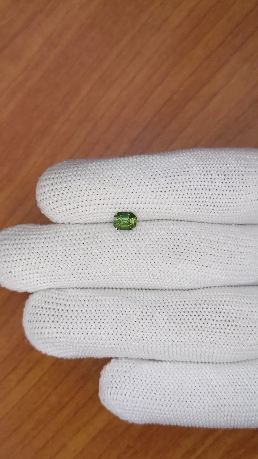 0.65 Ct. Green Sapphire from Madagascar Size Video