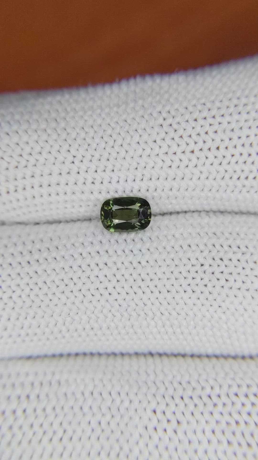 0.63 Ct. Green Sapphire from Madagascar Size Video