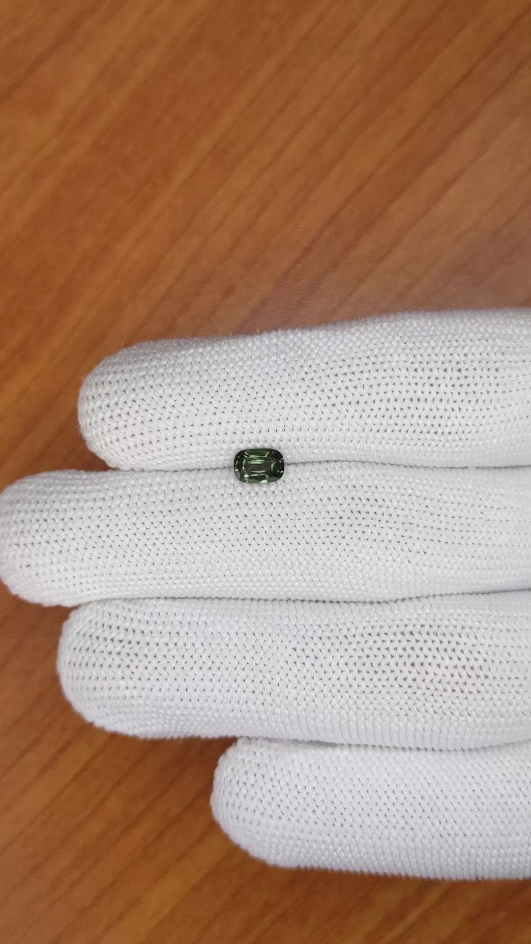 0.63 Ct. Green Sapphire from Madagascar Size Video