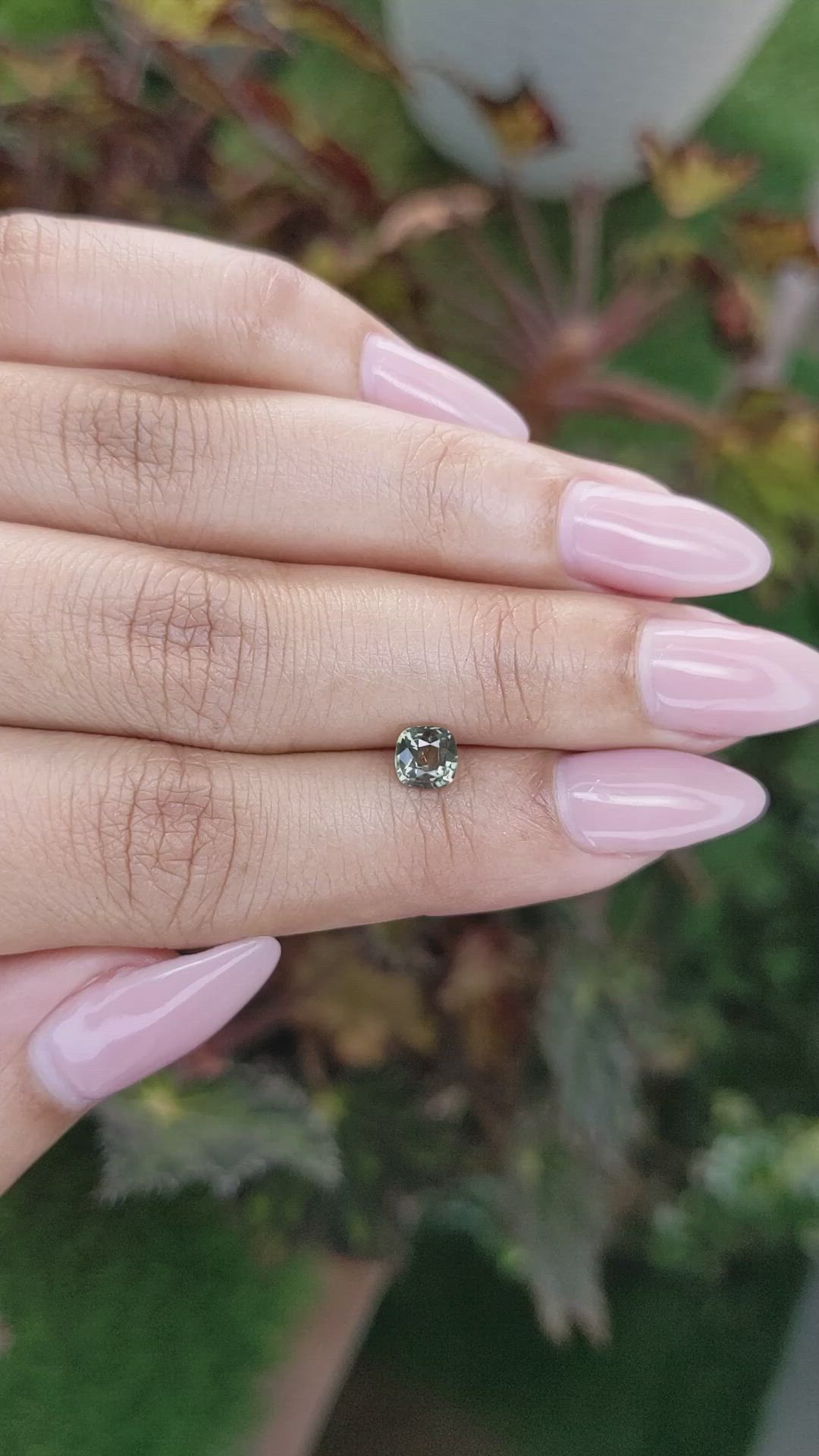 0.70 Ct. Yellowish Green Sapphire from Madagascar Size Video