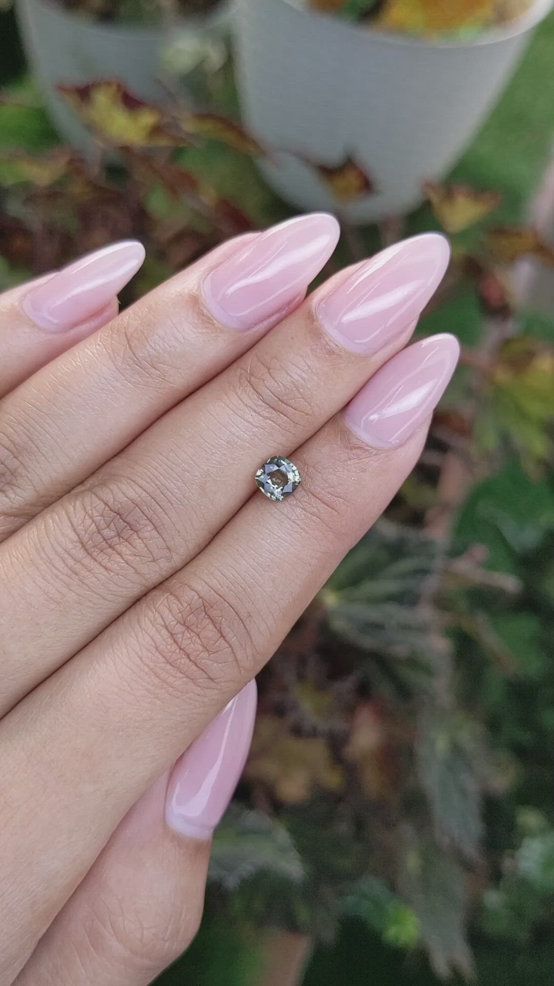 0.70 Ct. Yellowish Green Sapphire from Madagascar Size Video