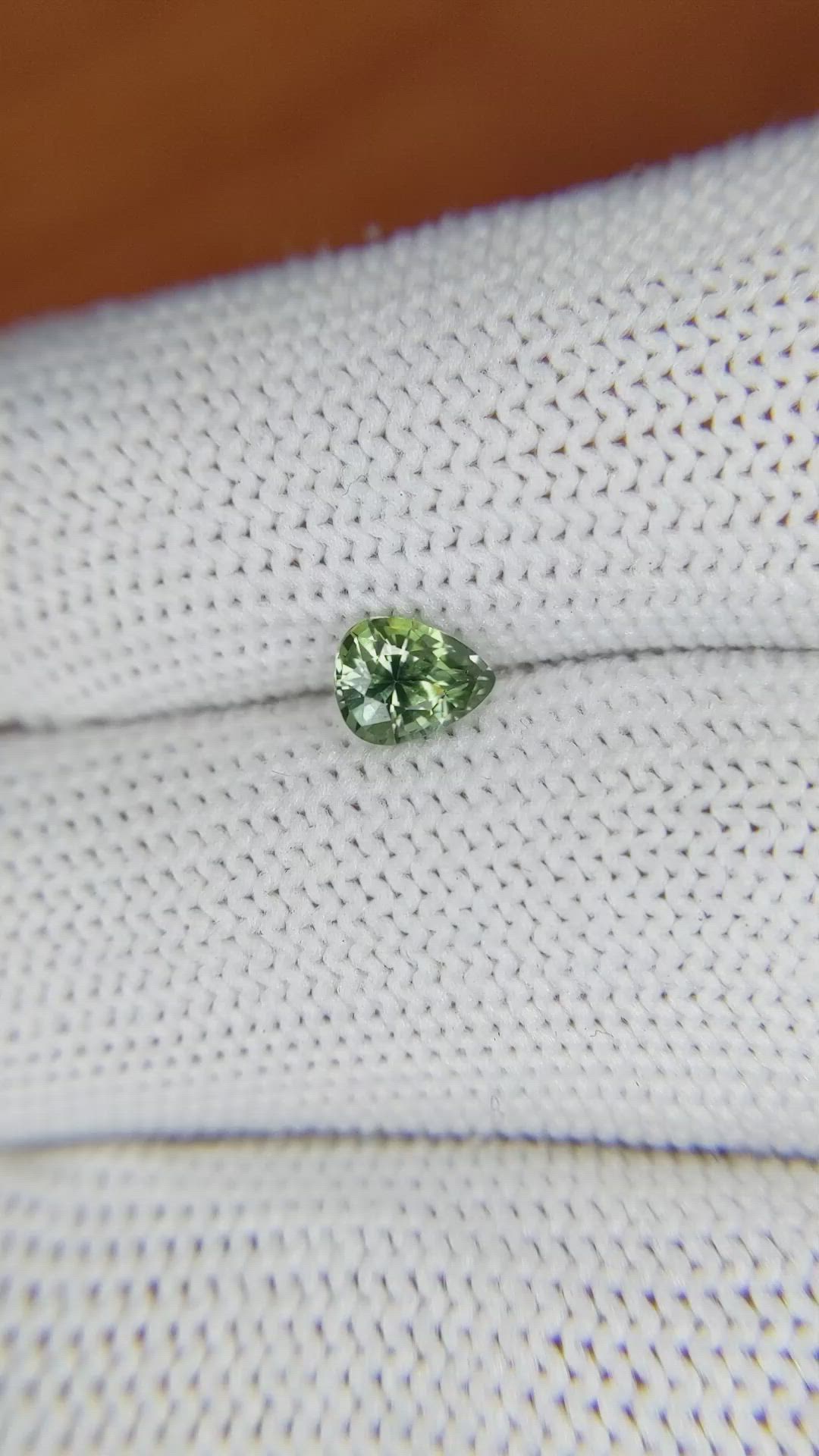 0.67 Ct. Green Sapphire from Madagascar Size Video