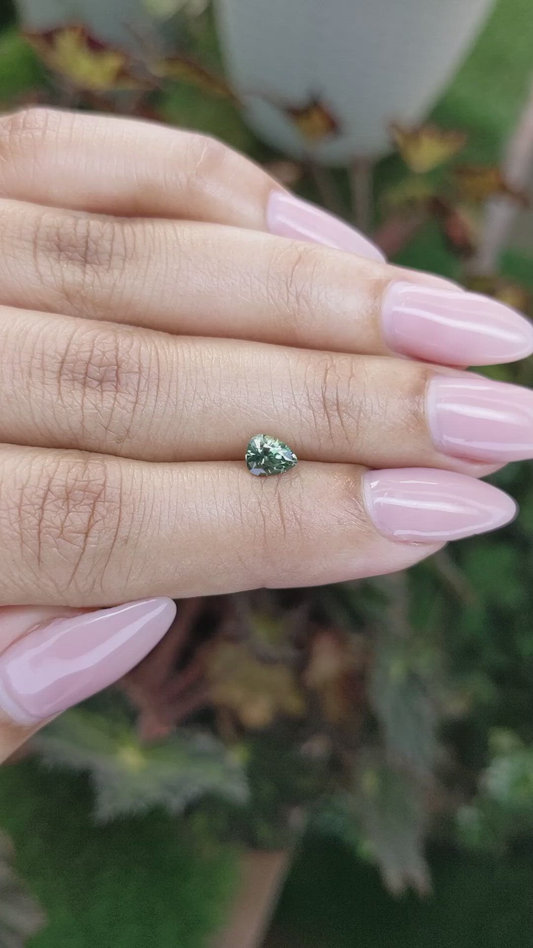 0.67 Ct. Green Sapphire from Madagascar Size Video