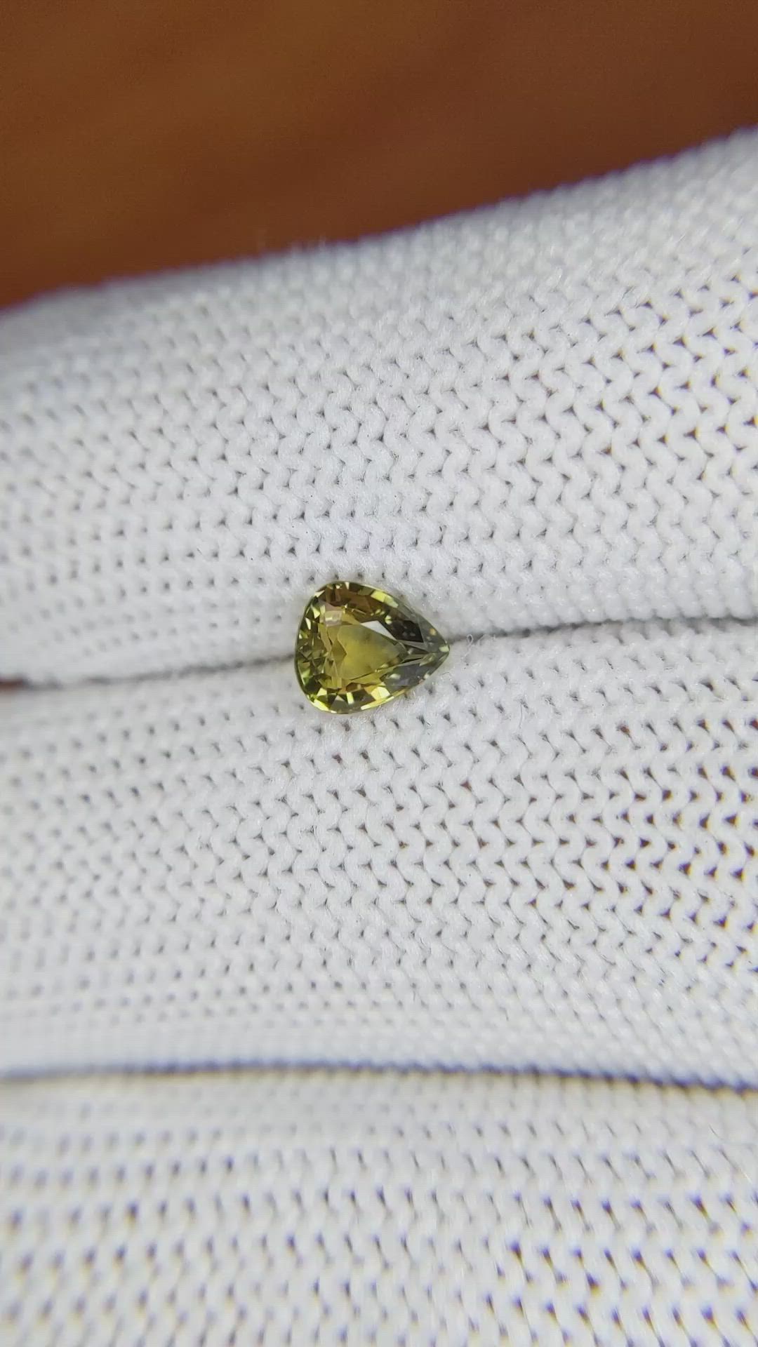 0.70 Ct. Yellowish Brown Sapphire from Madagascar Size Video