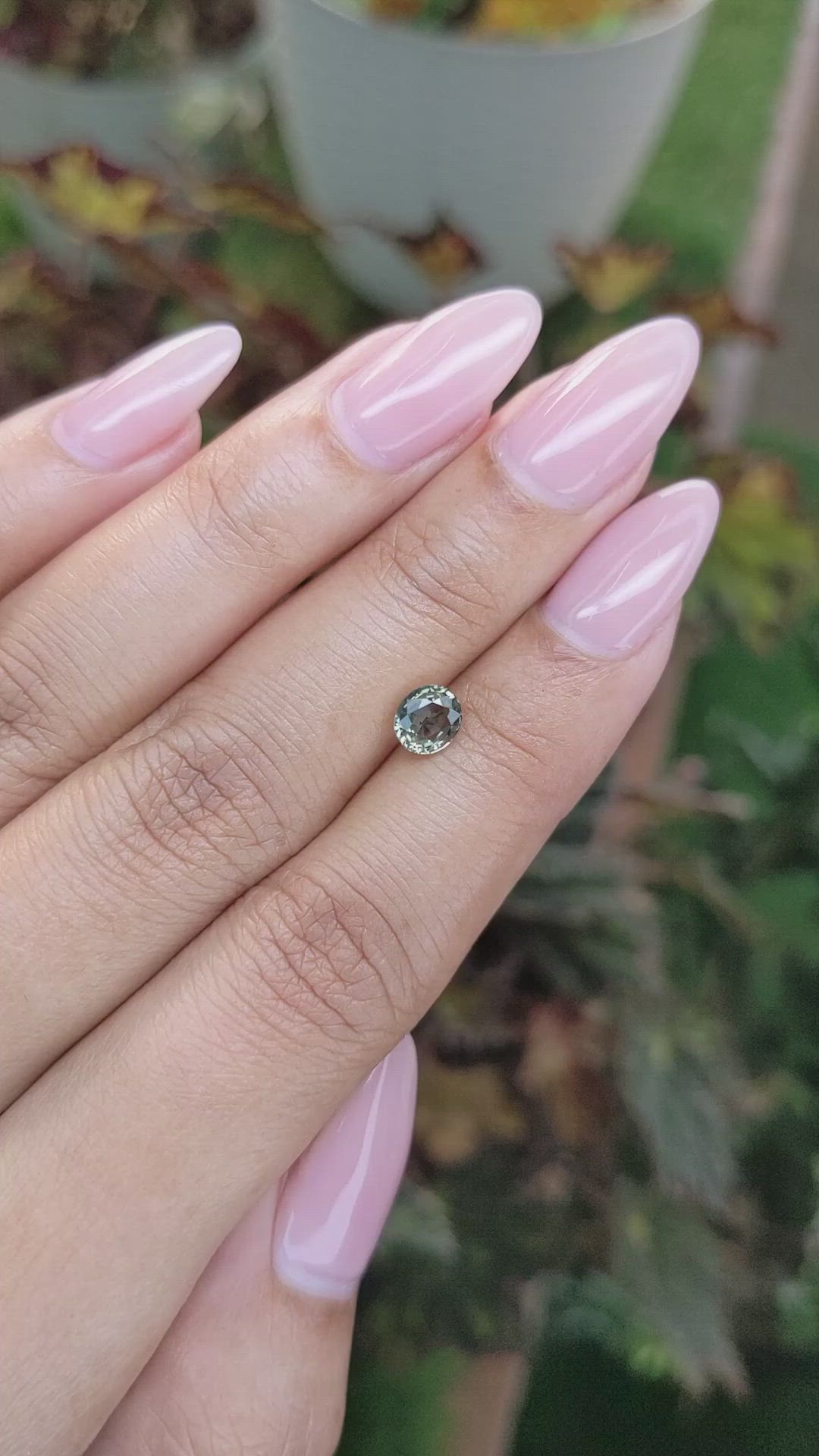 0.83 Ct. Green Sapphire from Madagascar Size Video