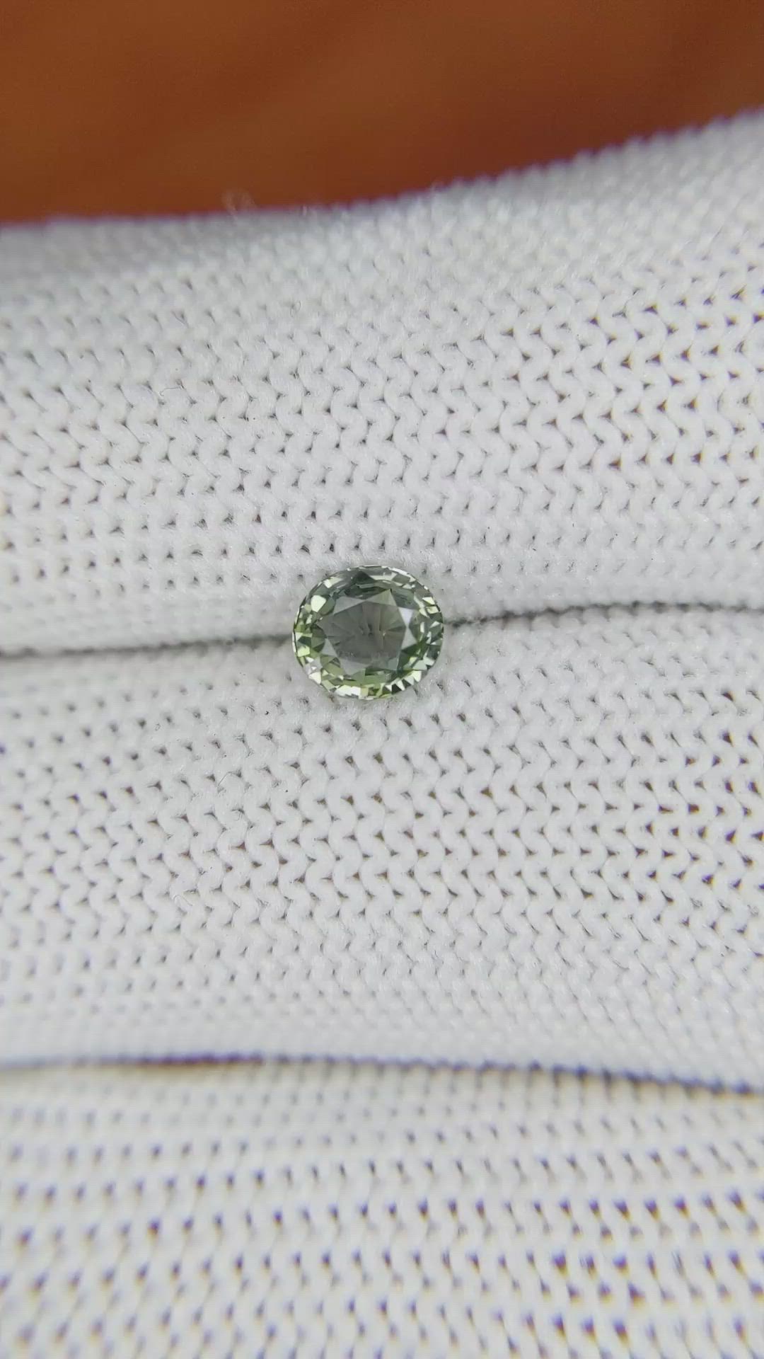 0.83 Ct. Green Sapphire from Madagascar Size Video