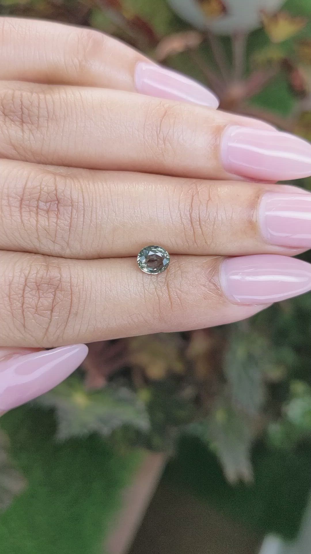 0.83 Ct. Green Sapphire from Madagascar Size Video