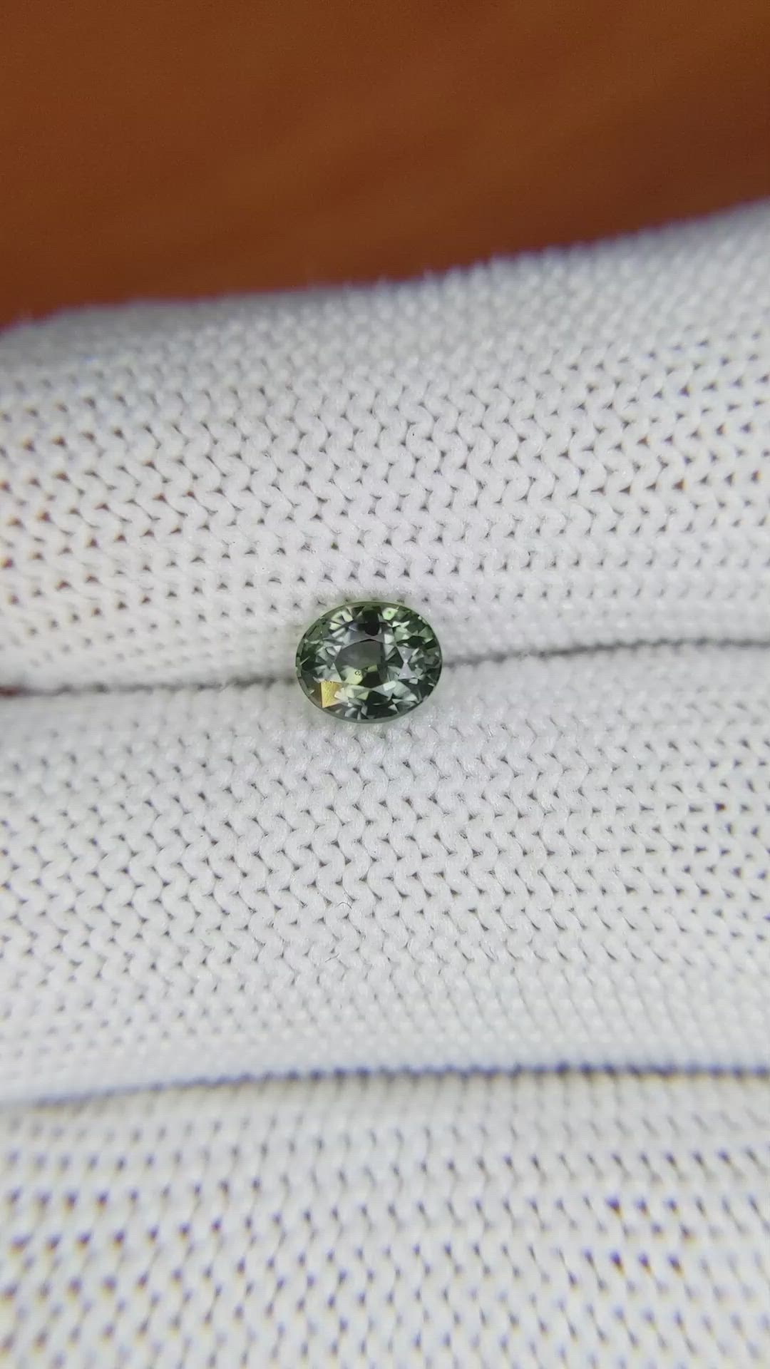 0.91 Ct. Green Sapphire from Madagascar Size Video