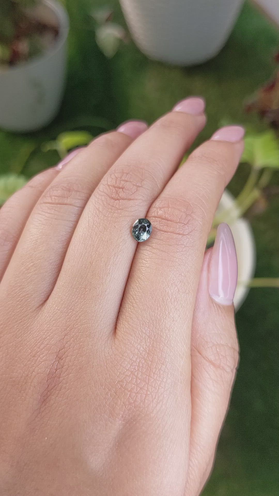 0.91 Ct. Green Sapphire from Madagascar Size Video