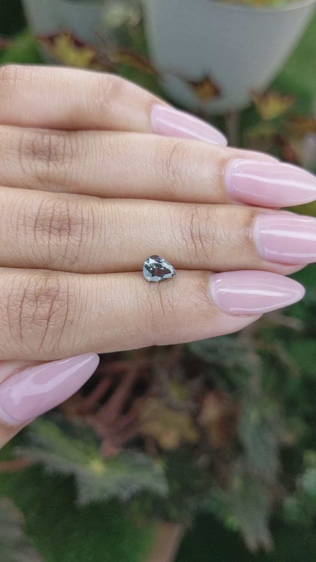 0.79 Ct. Bluish Grey Sapphire from Madagascar Size Video